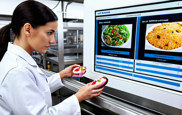 **Prompt 1: Advanced Food Safety Operations**
    "A vibrant, meticulously clean food manufacturing facility where human expertise meets cutting-edge technology. A focused food hygiene professional in a crisp uniform diligently monitors machinery, while in the background, sleek IoT sensors glow softly on equipment, and dynamic, translucent screens display real-time data and AI-driven predictive insights. The scene emphasizes precision, vigilance, and proactive risk prevention, conveying a seamless integration of human care and smart technology for ultimate food safety. Professional lighting, high detail, futuristic yet grounded."